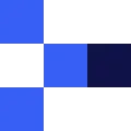 A geometric pattern with alternating black and shades of blue squares, perfect for adding a contemporary touch to your ecommerce product lineup.